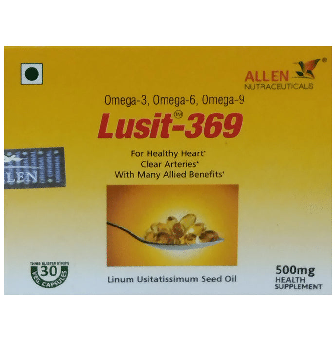 Allen Nutraceutical Lusit 369 with Omega 3-6-9 | For Healthy Heart | Capsule - Classic Derma