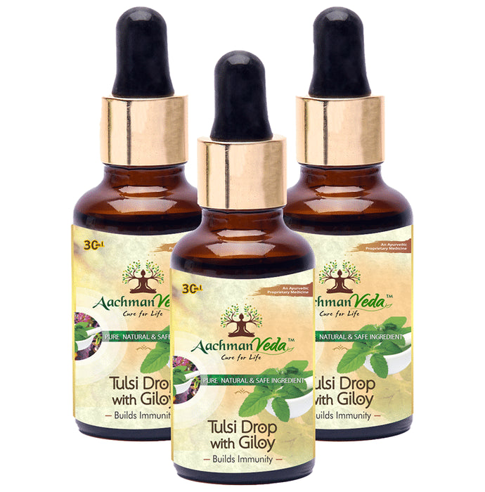 Aachman Veda Tulsi Drop with Giloy (30ml Each) - Classic Derma