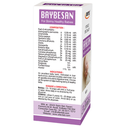 Allen's Homeo Speciality Baybesan Tonic (60ml Each)