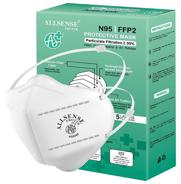 Allsense Protek AS9500 N95 FFP2 Protective Mask with Headloop - Classic Derma