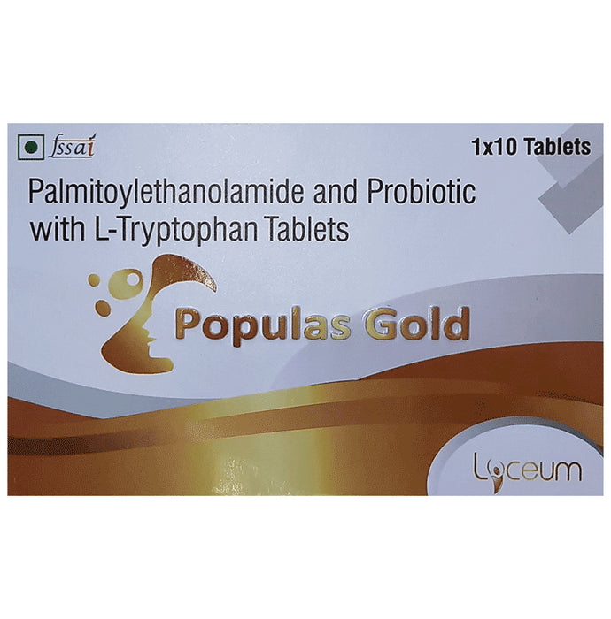 Populas Gold Tablet | Palmitoylethanolamide & Probiotic with L-Tryptophan - Classic Derma