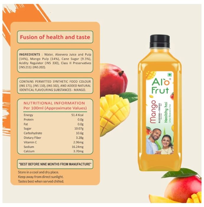 Alo Frut Aloevera + Mango Juice