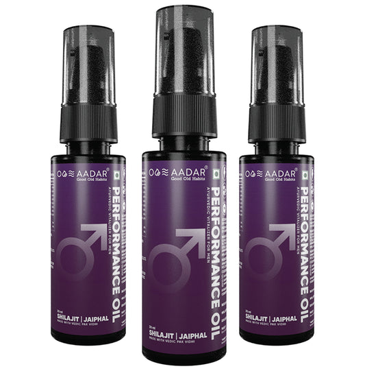 Aadar Performance Oil Ayurvedic Vitalizer for Men (30ml Each) - Classic Derma