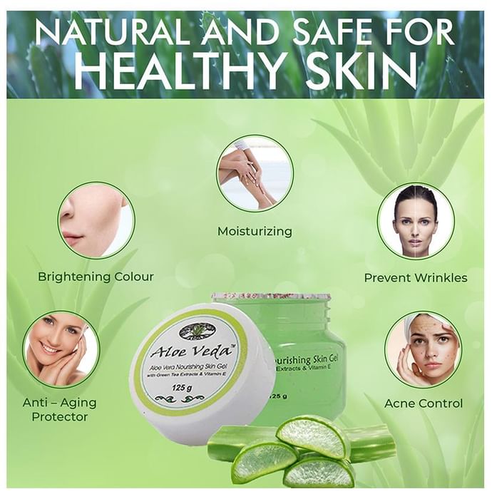Aloe Veda Nourishing Aloe Vera Gel (with Green Tea Extracts & Vitamin E)