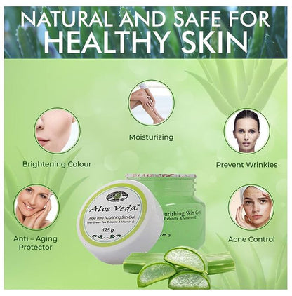 Aloe Veda Nourishing Aloe Vera Gel (with Green Tea Extracts & Vitamin E)