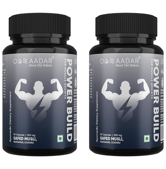 Aadar Power Build for Muscle Growth 500mg Capsule (30 Each) - Classic Derma
