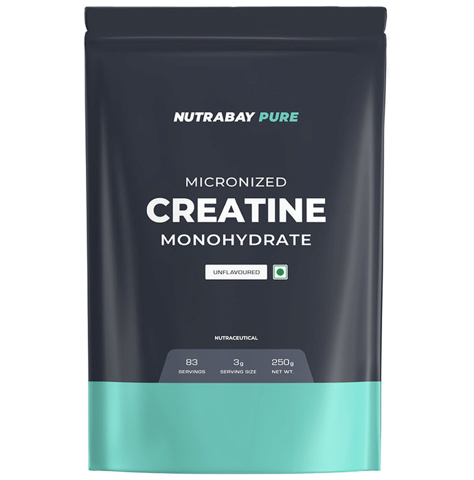 Nutrabay Creatine Monohydrate Amino Acid | Powder for Strength & Absorption | No Added Sugar | Unflavoured - Classic Derma