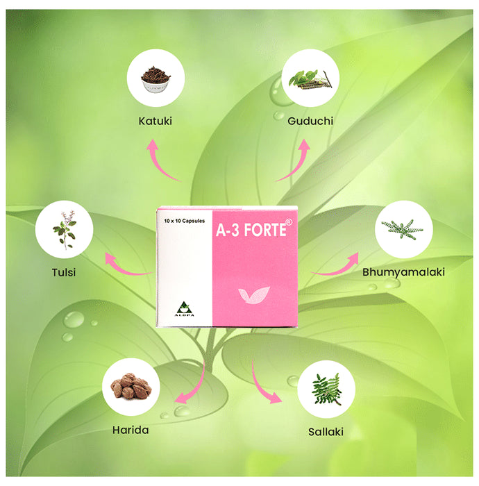 Alopa A3 Forte Capsule for Fever, Pain Relief and Immunity Booster