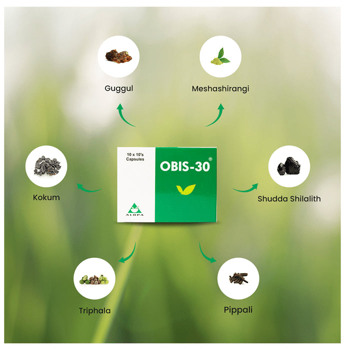 Alopa Obis 30 Capsule for Weight Management (10 Each)
