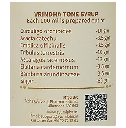 Alpha Ayurveda Vrindha Tone Syrup (200ml Each)