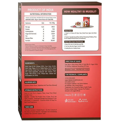 Alpino Combo Pack of Super Muesli Fruit & Nuts and Nut Delight (400gm Each)