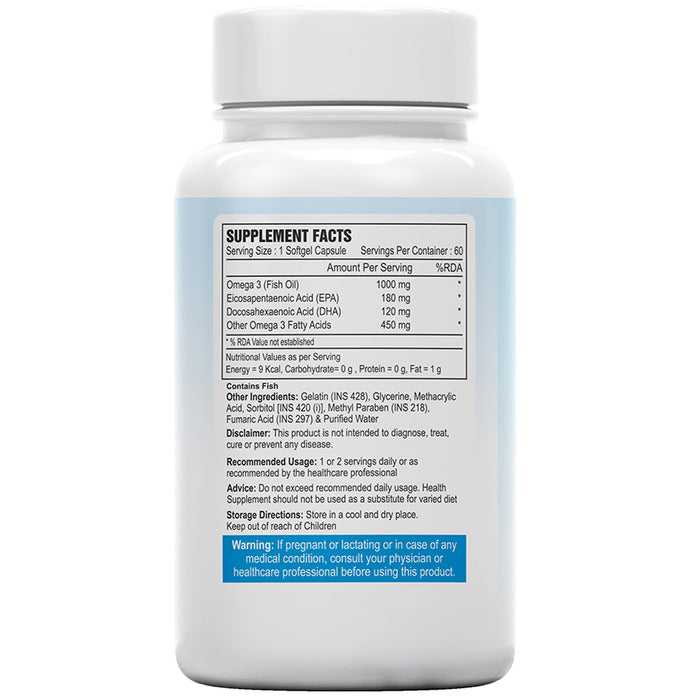 Alpspure Nutra Omega 3 Fish Oil 1000mg Softgel Capsule