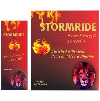 Alsence Combo Pack of Stormride Capsule (30) and Stormride Oil (30ml) - Classic Derma