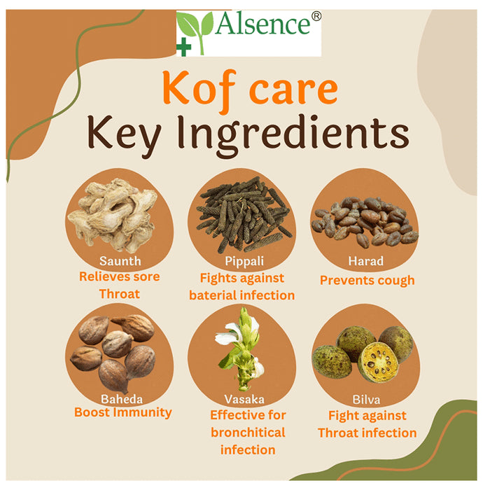 Alsence Kof Care Cough Syrup (100ml Each)