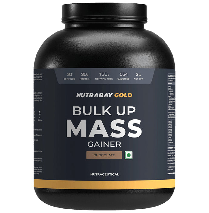 Nutrabay Gold Bulk Up Mass Gainer Powder Chocolate - Classic Derma