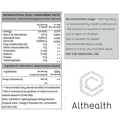 Althealth Omega 3 Tablet