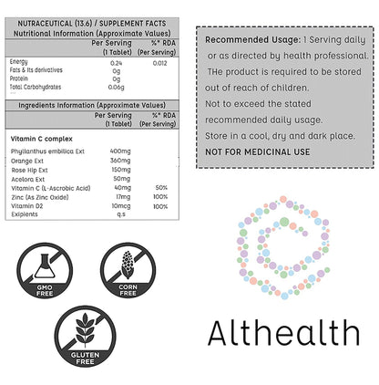 Althealth Vitamin C and Zinc Tablet