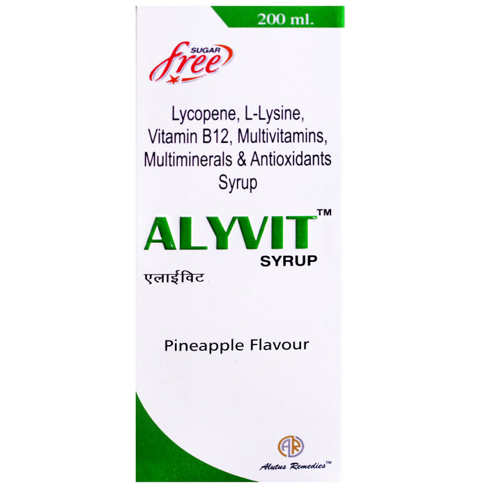Alyvit Syrup Pineapple Sugar Free - Classic Derma