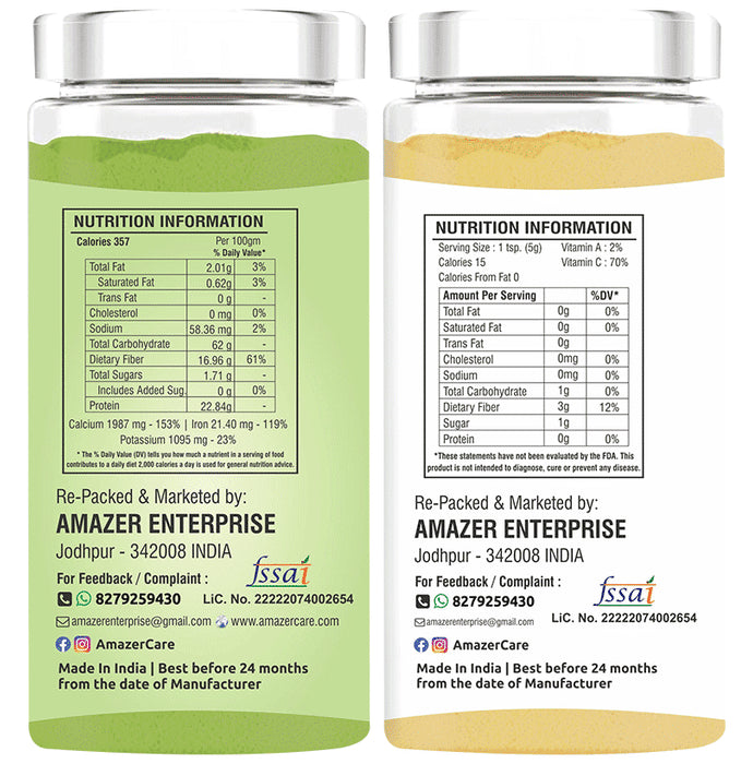 Amazer Care Combo Pack of Moringa(100gm) & Amla (200gm) Powder