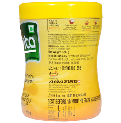 Amazing Research Protivita Protein Powder with Vitamins & Minerals Delicious Mango
