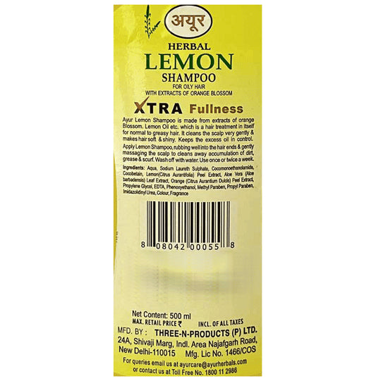 Ayur Herbal Shampoo(500ml) Lemon - Classic Derma