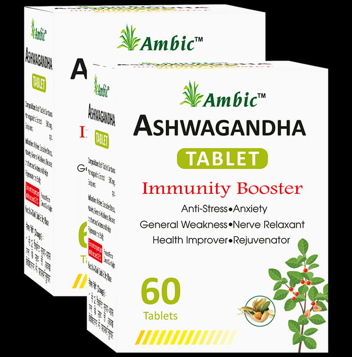 Ambic Ashwagandha Tablet Immunity Booster (60 Each) - Classic Derma
