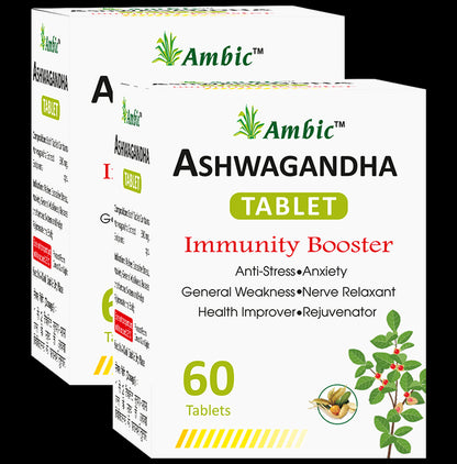 Ambic Ashwagandha Tablet Immunity Booster (60 Each) - Classic Derma