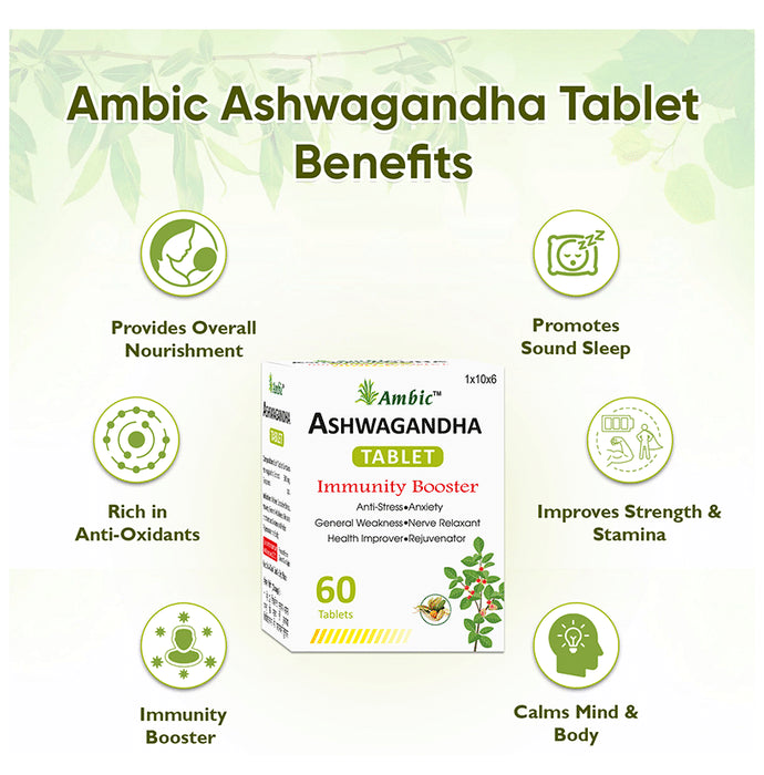 Ambic Ashwagandha Tablet Immunity Booster(60 Each)
