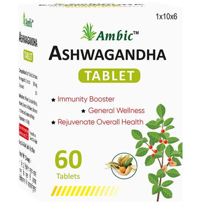 Ambic Ashwagandha Tablet Immunity Booster(60 Each) - Classic Derma