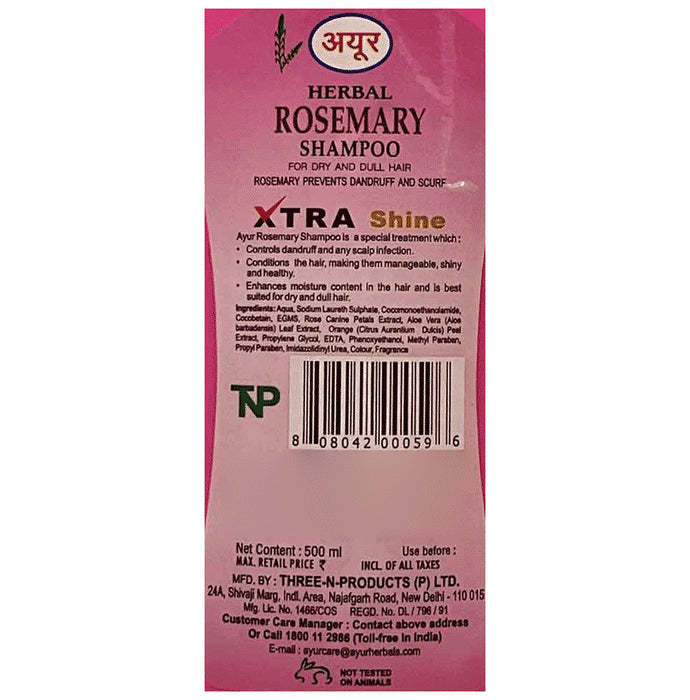 Ayur Herbal Shampoo(500ml) Rosemary - Classic Derma