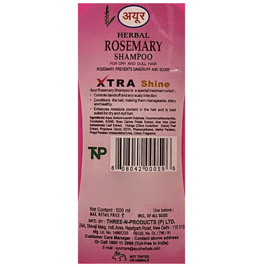 Ayur Herbal Shampoo(500ml) Rosemary - Classic Derma