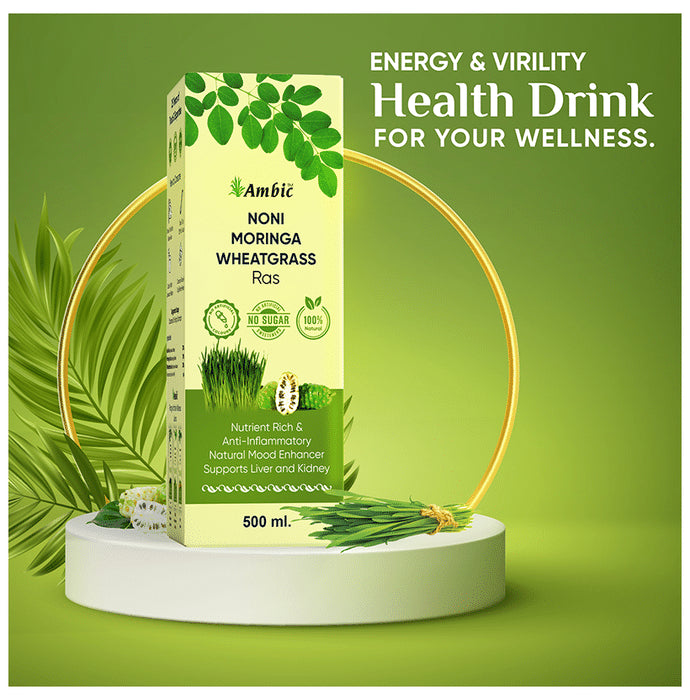 Ambic Combo Pack of Neem Karela Jamun Ras, Ashwagandha Musli and Konch Ras (500ml Each)