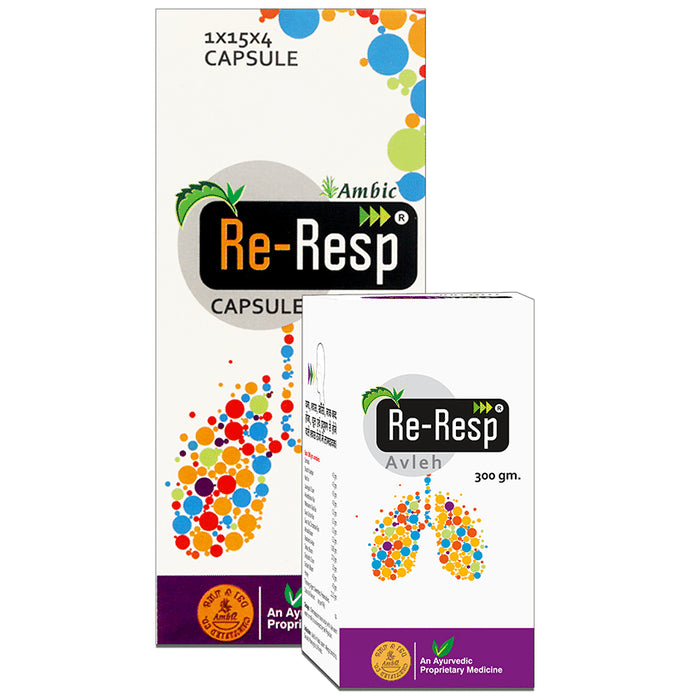 Ambic Combo Pack of Re-Resp Capsule 60 and Re-Resp Avleh 300gm - Classic Derma