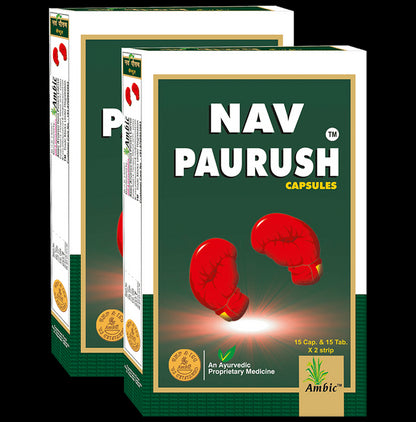 Ambic Nav Paurush Pack of 30 Capsule & 30 Tablet - Classic Derma