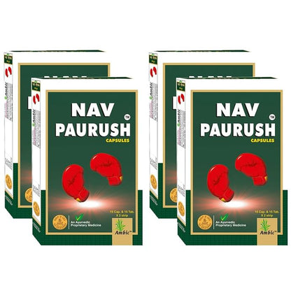 Ambic Nav Paurush Pack of 30 Capsule & 30 Tablet - Classic Derma