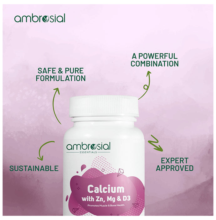 Ambrosial Essentials Calcium with Zn, Mg & D3 Softgels