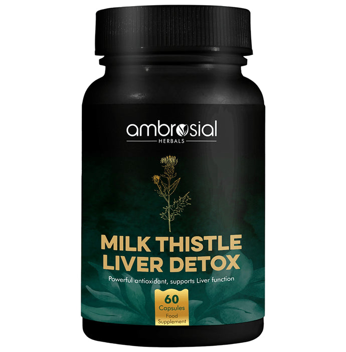 Ambrosial Herbals Milk Thistle Liver Detox Capsule - Classic Derma