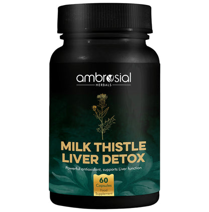 Ambrosial Herbals Milk Thistle Liver Detox Capsule - Classic Derma