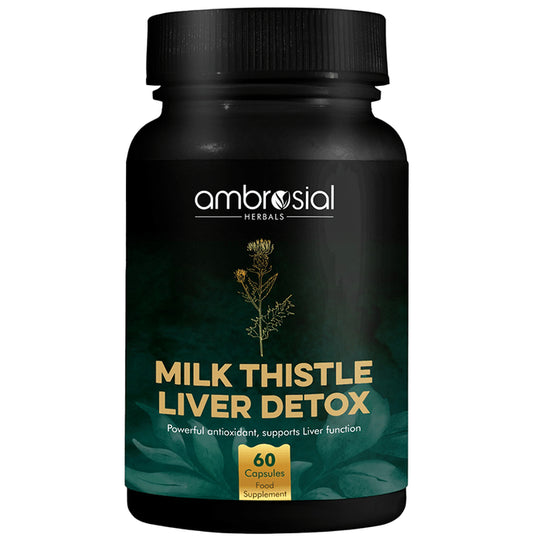Ambrosial Herbals Milk Thistle Liver Detox Capsule - Classic Derma