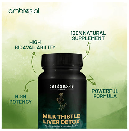 Ambrosial Herbals Milk Thistle Liver Detox Capsule
