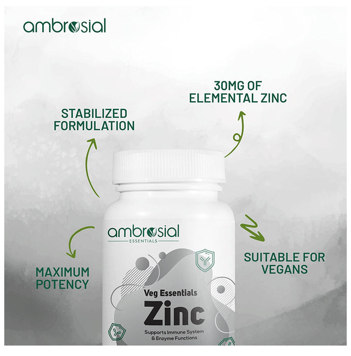 Ambrosial Veg Essentials Zinc Veg Capsule