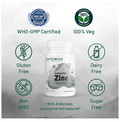 Ambrosial Veg Essentials Zinc Veg Capsule