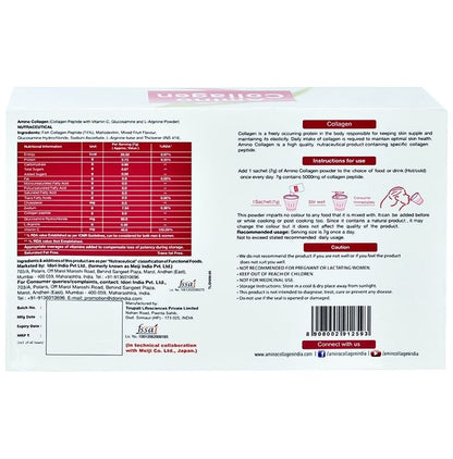 Amino Collagen Sachet with Vitamin C, Glucosamine & L-Arginine | For Anti-Ageing Support