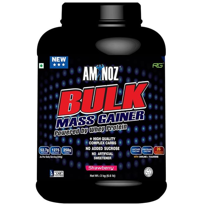 Aminoz Bulk Mass Gainer Strawberry - Classic Derma
