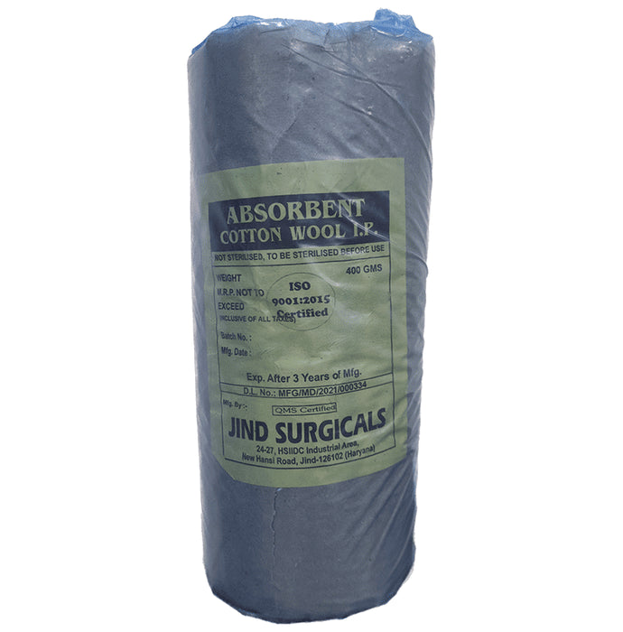 Jind Surgicals Absorbent Cotton Wool (400gm Each) - Classic Derma