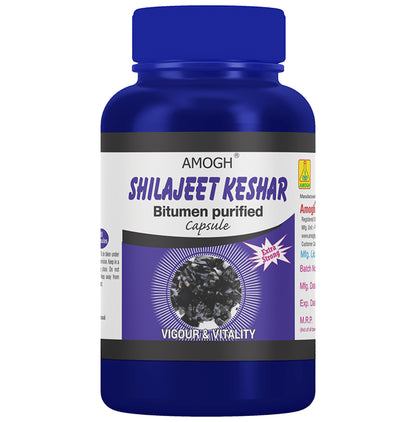 Amogh Shilajeet Keshar Bitumen Purified Capsule - Classic Derma