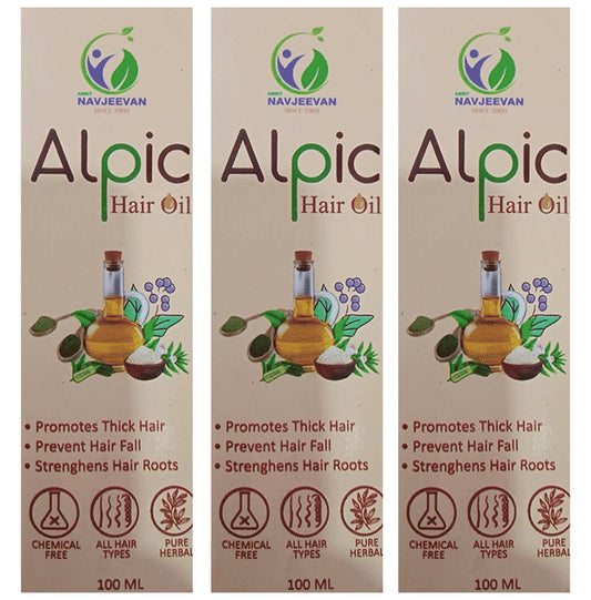 Amrit Navjeevan Alpic Hair Oil (100ml Each) Bottle - Classic Derma