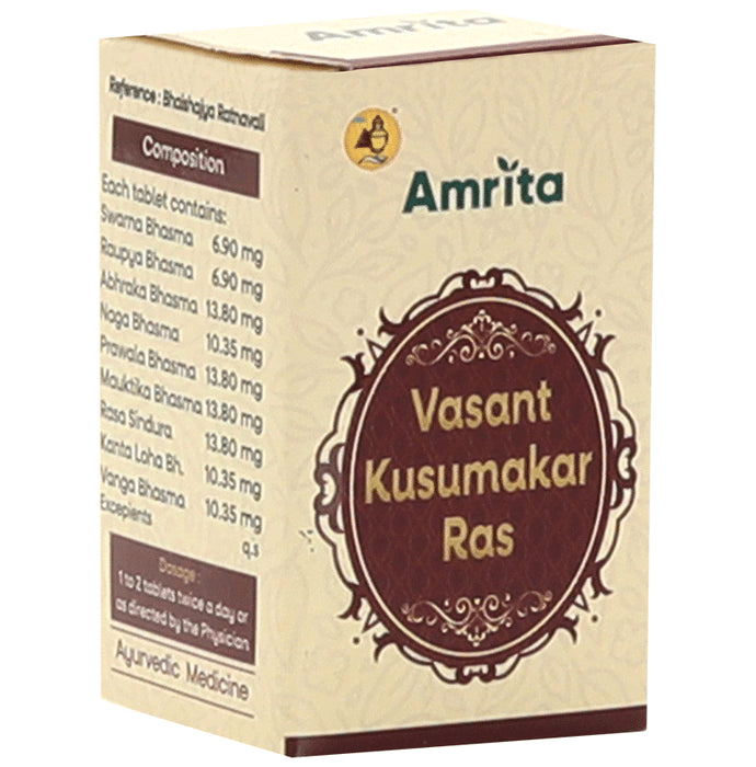 Amrita Vasant Kusumakar Ras Tablet - Classic Derma
