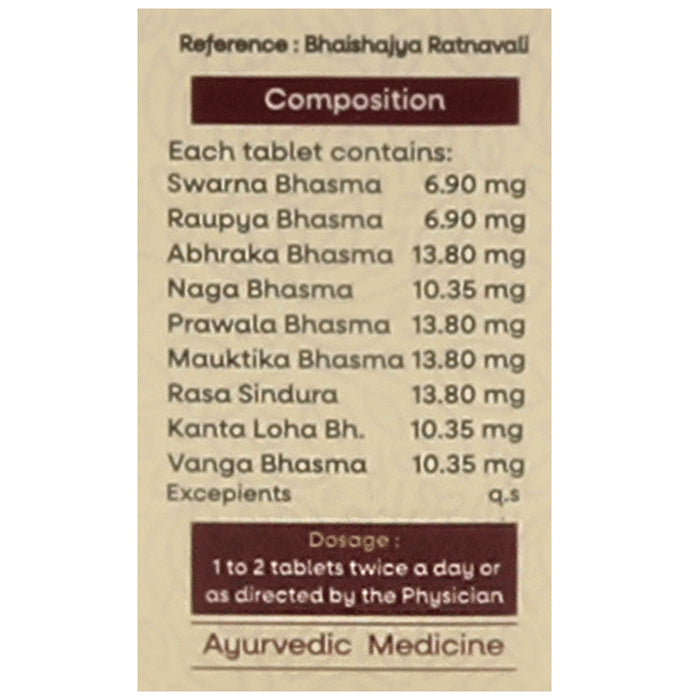 Amrita Vasant Kusumakar Ras Tablet