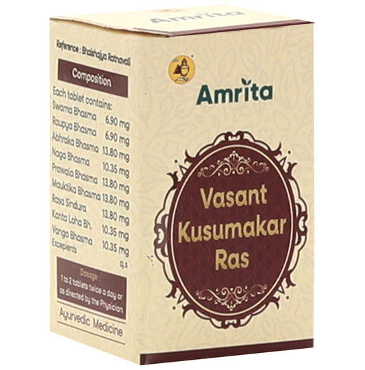 Amrita Vasant Kusumakar Ras Tablet - Classic Derma